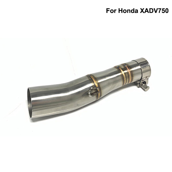 Honda XADV750 Exhaust Middle Pipe Steel Modified Motorcycle Exhaust Link Connect Tube